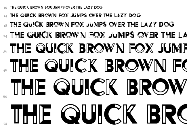 HFF Black Steel font waterfall